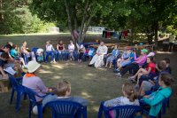 Священнослужитель посетил епархиальный детский туристический лагерь