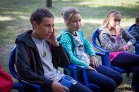 Священнослужитель посетил епархиальный детский туристический лагерь