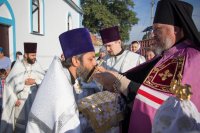 Преосвященный Стефан возглавил Божественную Литургию в Покровском храме г.Речицы