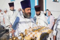 Преосвященный Стефан возглавил Божественную Литургию в Покровском храме г.Речицы