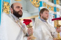 Преосвященный Стефан возглавил Божественную Литургию в Покровском храме г.Речицы