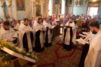 Вечернее богослужение в Свято-Петро-Павловском кафедральном соборе г.Гомеля