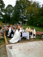Буда-Кошелево.В д.Рогинь совершен чин основания храма