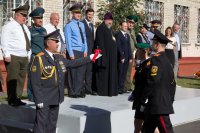 Преосвященнейший Стефан принял участие в торжественной линейке в ГУО "Гомельское городское кадетское училище"