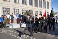 Преосвященнейший Стефан принял участие в торжественной линейке в ГУО "Гомельское городское кадетское училище"