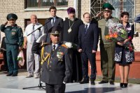 Преосвященнейший Стефан принял участие в торжественной линейке в ГУО "Гомельское городское кадетское училище"