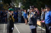 Преосвященнейший Стефан принял участие в торжественной линейке в ГУО "Гомельское городское кадетское училище"