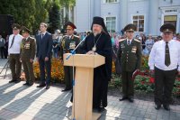 Преосвященный Стефан принял участие в торжественном мероприятии по случаю принесения Военной присяги