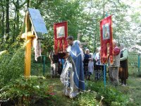 Крестный ход к месту некогда разрушенного храма св.блг.кн. Александра Невского