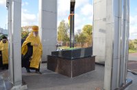 РЕЧИЦА. Молебен с чином благословения и освящения новосооруженнаго креста в часовне Преподобной Евфросинии Полоцкой