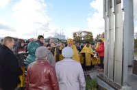 РЕЧИЦА. Молебен с чином благословения и освящения новосооруженнаго креста в часовне Преподобной Евфросинии Полоцкой