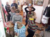 22 октября воспитанники младшей группы воскресной школы храма Иверской иконы Божией Матери, посетили выставку "Маркавiцкаму роду няма пераводу".