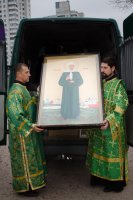 В храм Преображения Господня г.Гомеля принесен ковчег с частицей мощей блж.Матроны 