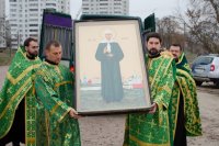 В храм Преображения Господня г.Гомеля принесен ковчег с частицей мощей блж.Матроны 