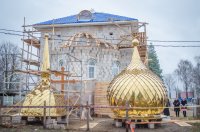 Освящение куполов и крестов в а.г. Лучин