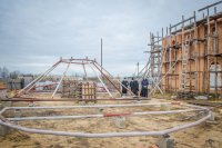 Рабочая поездка в строящийся храм Покрова Пресвятой Богородицы д. Защебье