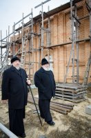 Рабочая поездка в строящийся храм Покрова Пресвятой Богородицы д. Защебье