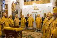 В ДЕНЬ ПАМЯТИ АПОСТОЛА АНДРЕЯ ПЕРВОЗВАННОГО В СВЯТО-ДУХОВОМ КАФЕДРАЛЬНОМ СОБОРЕ ГОРОДА МИНСКА СОСТОЯЛОСЬ СОБОРНОЕ АРХИЕРЕЙСКОЕ БОГОСЛУЖЕНИЕ