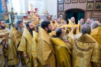 В ДЕНЬ ПАМЯТИ АПОСТОЛА АНДРЕЯ ПЕРВОЗВАННОГО В СВЯТО-ДУХОВОМ КАФЕДРАЛЬНОМ СОБОРЕ ГОРОДА МИНСКА СОСТОЯЛОСЬ СОБОРНОЕ АРХИЕРЕЙСКОЕ БОГОСЛУЖЕНИЕ