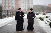 Рабочая поездка в строящийся храм свт. Кирилла Туровского г. Светлогорска