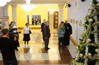 Преосвященный Стефан принял участие в открытии выставочного проекта «Зимние праздники»