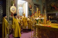 Божественная литургия в Свято-Петро-Павловском кафедральном соборе г.Гомеля