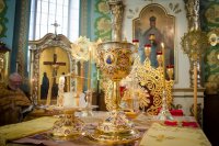 Божественная Литургия в Свято-Покровском храме села Корма Добрушского района