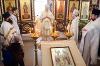 Богослужение в Никольском храме д. Ст. Волотова