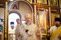 Богослужение в Никольском храме д. Ст. Волотова