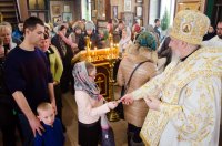 Богослужение в Никольском храме д. Ст. Волотова