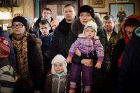 Богослужение в Никольском храме д. Ст. Волотова