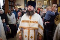 Богослужение в Никольском храме д. Ст. Волотова