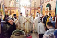 Богослужение в Никольском храме д. Ст. Волотова