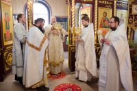 Богослужение в Никольском храме д. Ст. Волотова