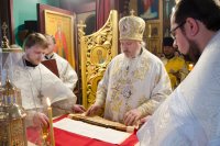 Богослужение в Никольском храме д. Ст. Волотова