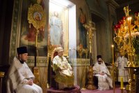 Божественная литургия в день памяти прп. Феодосия Великого