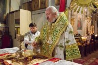 Божественная литургия в день памяти прп. Феодосия Великого