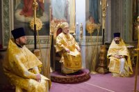 Божественная литургия в Свято-Петро-Павловском кафедральном соборе г.Гомеля