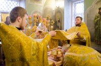 Божественная литургия в Свято-Петро-Павловском кафедральном соборе г.Гомеля