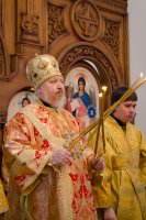 Божественная литургия в Неделю о блудном сыне, Собор Вселенских учителей и святителей Василия Великого, Григория Богослова и Иоанна Златоустого