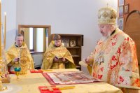 Божественная литургия в Неделю о блудном сыне, Собор Вселенских учителей и святителей Василия Великого, Григория Богослова и Иоанна Златоустого