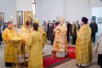 Божественная литургия в Неделю о блудном сыне, Собор Вселенских учителей и святителей Василия Великого, Григория Богослова и Иоанна Златоустого