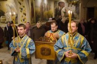  Божественная литургия в криптовом храме Свято-Петро-Павловском кафедрального собора