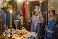 Божественная литургия в Свято-Петро-Павловском кафедральном соборе г.Гомеля