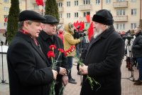 Преосвященный Стефан принял участие в митинге в честь Дня защитника Отечества