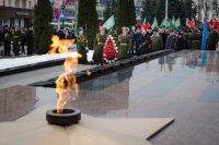 Преосвященный Стефан принял участие в митинге в честь Дня защитника Отечества