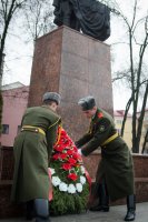 Преосвященный Стефан принял участие в митинге в честь Дня защитника Отечества
