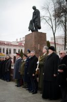 Преосвященный Стефан принял участие в митинге в честь Дня защитника Отечества