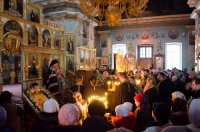 Преосвященный Стефан совершил вечерню с чином Прощения