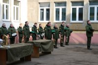 Священнослужитель принял участие в Торжественном митинге по случаю вручения оружия военнослужащим мобилизационного резерва